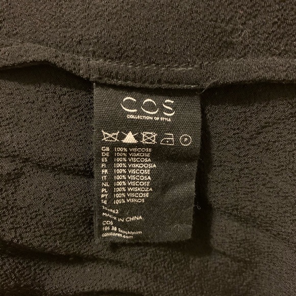 COS black button sleeveless high-low tank Sz 36 - Picture 5 of 5